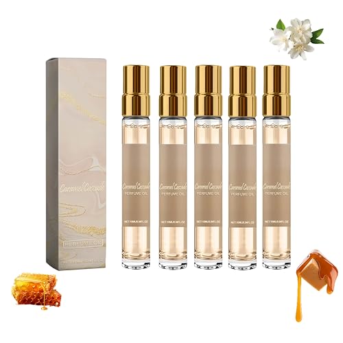Leicht duftendes Karamellparfüm, Pheromonparfüm,Karamellhonig-Parfüm-Elegantes und Lang anhaltendes Aroma, reichhaltig und exquisites sensorisches Erlebnis-universell (50ml, 5pc) von RadiantRe