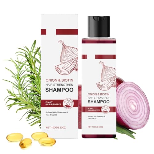 Onion & Rosemary Shampoo for Thinning Hair, Biotin Hair Shampoo for Women Infused With Natural Rosemary & Tea Tree Oil, Refresh Hair Scalp, Strengthen Hair Roots (1pc) von RadiantRe