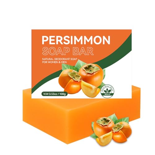 Persimmon Soap, Persimmon Core Soap Natural, Natural Deodorising and Moisturising Solid Soap, Entfernt starken Geruch, Deodorant Körperseife für Frauen und Männer (1) von RadiantRe