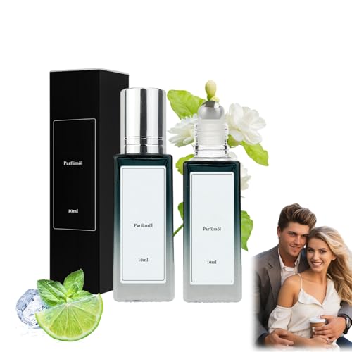 Pheromone Parfum Herren, Roll on Pheromon Parfum, ECDF Alpha Parfüm Herren, Alpha Pheromon-Elixier Parfüm mit Lang anhaltender Duft, Mini Perfume Roller for Man (10ml, 2pc) von RadiantRe