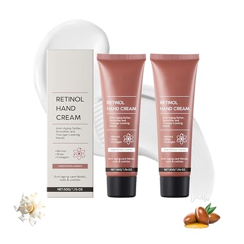 Retinol Handcreme,Straffende Anti-Aging-Handlotion mit Kollagen&Retinol,Nahrhafte Hand Langlebig feuchtigkeitsspendend für straffe & jugendliche Hände-Für alle Hauttypen geeignet (2) von RadiantRe