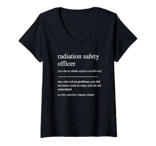 Damen Lustige Definition des Strahlenschutzbeauftragten RSO Medical T-Shirt mit V-Ausschnitt Damen Lustige Definition des Strahlenschutzbeauftragten RSO Medical T-Shirt mit V-Ausschnitt von Radiation Safety Officer Definition