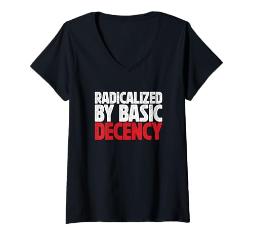 Damen Radikalisiert durch Basic Decency T-Shirt mit V-Ausschnitt Damen Radikalisiert durch Basic Decency T-Shirt mit V-Ausschnitt von Radicalized By Basic Decency 2025
