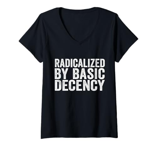 Damen Radicalized By Basic Decency Herren & Damen T-Shirt mit V-Ausschnitt von Radicalized By Basic Decency Graphic Designs