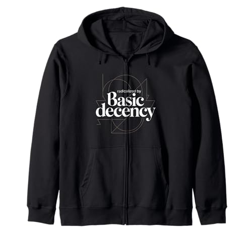 Radicalized By Basic Decency Abstraktes Damen-T-Shirt, lustig Kapuzenjacke von Radicalized By Basic Decency Women