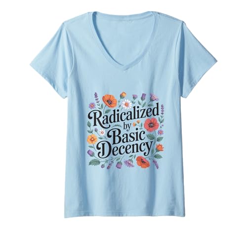 Damen Radikalisiert durch Basic Decency T-Shirt mit V-Ausschnitt Damen Radikalisiert durch Basic Decency T-Shirt mit V-Ausschnitt von Radicalized By Basic Decency