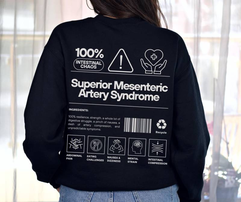 Superior Mesenteric Artery Syndrom Sweatshirt, Smas Awareness Shirt Unterstützung Seltene Krankheit Geschenk Survivor Gefäßkompression von RadientSelfPrints