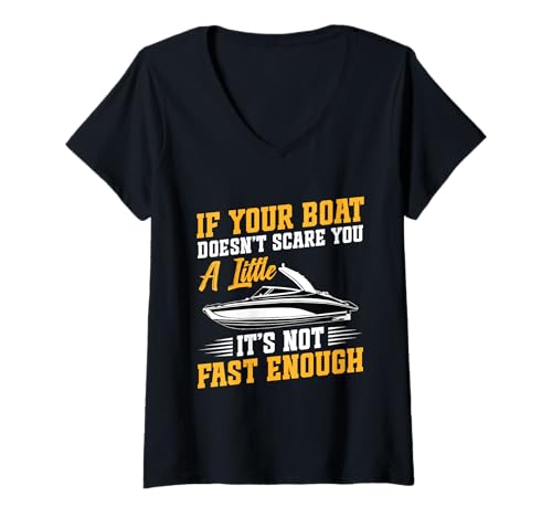 Damen Ferngesteuertes Boot Cruise RC Modell Fast Enough RC Boot T-Shirt mit V-Ausschnitt Damen Ferngesteuertes Boot Cruise RC Modell Fast Enough RC Boot T-Shirt mit V-Ausschnitt von Radio Controlled Boat Costume For RC Boat Captain