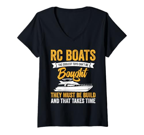 Damen RC Boot Captain Fernbedienung Boot Coolest RC Captain T-Shirt mit V-Ausschnitt Damen RC Boot Captain Fernbedienung Boot Coolest RC Captain T-Shirt mit V-Ausschnitt von Radio Controlled Boat Costume For RC Boat Captain