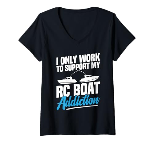Damen RC Captain Ferngesteuertes Boot Kreuzfahrt Sucht RC Boot T-Shirt mit V-Ausschnitt Damen RC Captain Ferngesteuertes Boot Kreuzfahrt Sucht RC Boot T-Shirt mit V-Ausschnitt von Radio Controlled Boat Costume For RC Boat Captain