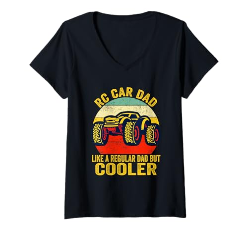 Damen RC Car Dad wie ein normaler Vater Lustiger RC-Car-Rennfahrer T-Shirt mit V-Ausschnitt Damen RC Car Dad wie ein normaler Vater Lustiger RC-Car-Rennfahrer T-Shirt mit V-Ausschnitt von Radio Controlled Model Racing Racer Humor Joke
