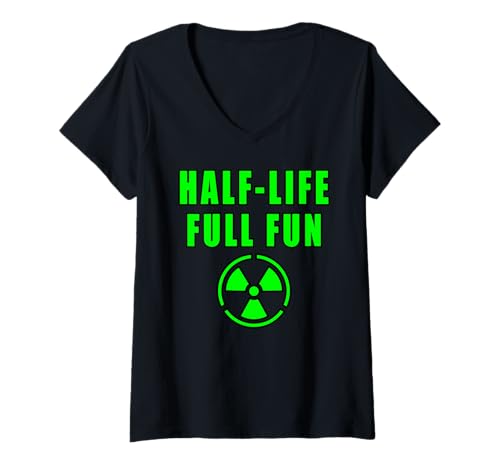 Damen Half-Life Full Fun Radioaktiv Lustig Physik Lehrer T-Shirt mit V-Ausschnitt Damen Half-Life Full Fun Radioaktiv Lustig Physik Lehrer T-Shirt mit V-Ausschnitt von Radioaktiv Atom Warnung Strahlung Nuklear Gefahr