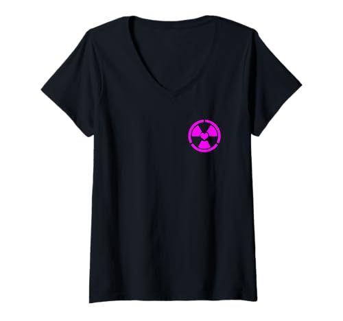 Damen Liebe Strahlung Radioaktives Zeichen Symbol Nuklear Pocket T-Shirt mit V-Ausschnitt Damen Liebe Strahlung Radioaktives Zeichen Symbol Nuklear Pocket T-Shirt mit V-Ausschnitt von Radioaktiv Atom Warnung Strahlung Nuklear Gefahr