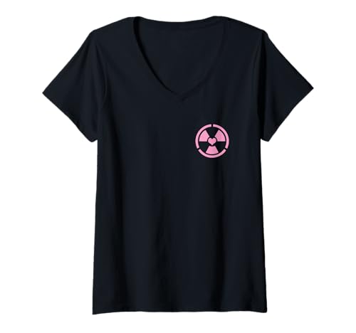 Damen Liebe Strahlung Radioaktives Zeichen Symbol Nuklear Pocket T-Shirt mit V-Ausschnitt Damen Liebe Strahlung Radioaktives Zeichen Symbol Nuklear Pocket T-Shirt mit V-Ausschnitt von Radioaktiv Atom Warnung Strahlung Nuklear Gefahr