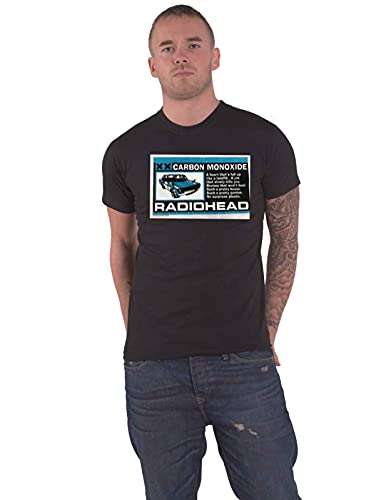 Radiohead T Shirt Carbon Patch Band Logo Nue offiziell Herren Schwarz M von Radiohead