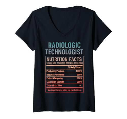 Damen Lustiger Radiologischer Techniker T-Shirt mit V-Ausschnitt von Radiologic Technologists Tees & Gifts