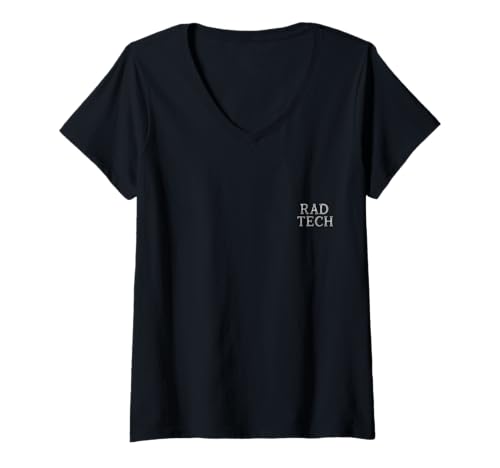 Damen Minimal Pocket Rad Tech Röntgenradiologie-Techniker T-Shirt mit V-Ausschnitt Damen Minimal Pocket Rad Tech Röntgenradiologie-Techniker T-Shirt mit V-Ausschnitt von Radiologist Radiography Tech Minimalist Design