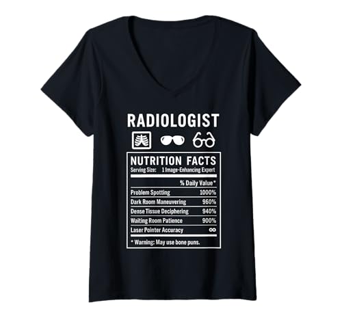 Damen Lustiger Radiologe T-Shirt mit V-Ausschnitt Damen Lustiger Radiologe T-Shirt mit V-Ausschnitt von Radiology Gifts Tees Apparel