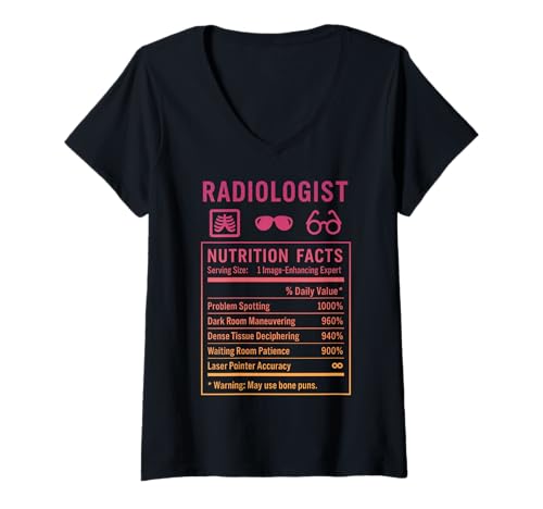 Damen Lustiger Radiologe T-Shirt mit V-Ausschnitt Damen Lustiger Radiologe T-Shirt mit V-Ausschnitt von Radiology Gifts Tees Apparel
