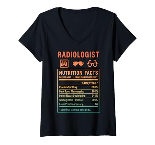 Damen Lustiger Radiologe T-Shirt mit V-Ausschnitt Damen Lustiger Radiologe T-Shirt mit V-Ausschnitt von Radiology Gifts Tees Apparel