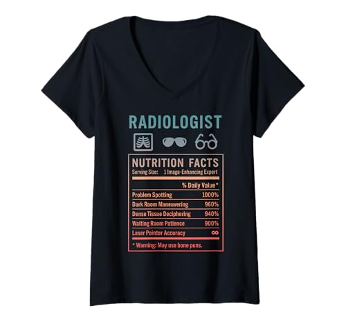 Damen Lustiger Radiologe T-Shirt mit V-Ausschnitt Damen Lustiger Radiologe T-Shirt mit V-Ausschnitt von Radiology Gifts Tees Apparel