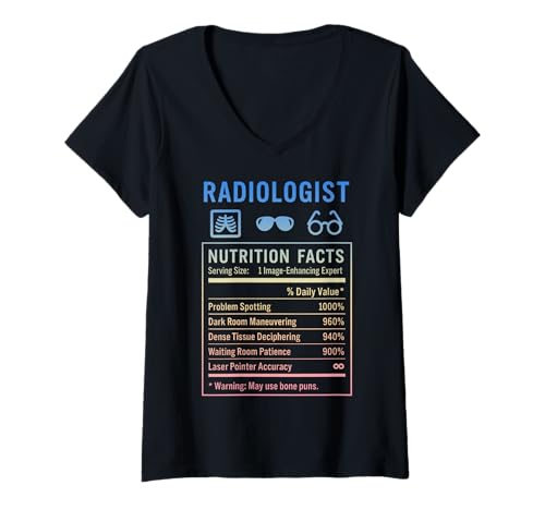 Damen Lustiger Radiologe T-Shirt mit V-Ausschnitt Damen Lustiger Radiologe T-Shirt mit V-Ausschnitt von Radiology Gifts Tees Apparel