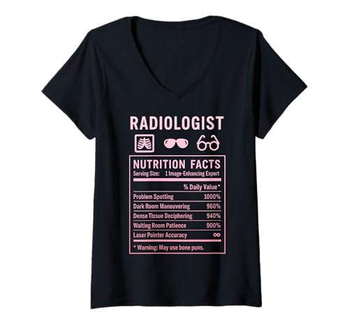 Damen Lustiger Radiologe T-Shirt mit V-Ausschnitt Damen Lustiger Radiologe T-Shirt mit V-Ausschnitt von Radiology Gifts Tees Apparel