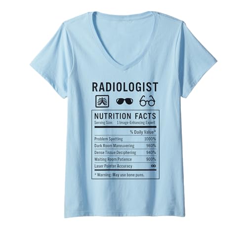 Damen Lustiger Radiologe T-Shirt mit V-Ausschnitt Damen Lustiger Radiologe T-Shirt mit V-Ausschnitt von Radiology Gifts Tees Apparel