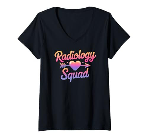 Damen Radiology Squad Diagnostische Bildgebung Beruf T-Shirt mit V-Ausschnitt Damen Radiology Squad Diagnostische Bildgebung Beruf T-Shirt mit V-Ausschnitt von Radiology Technologists Medical Imaging
