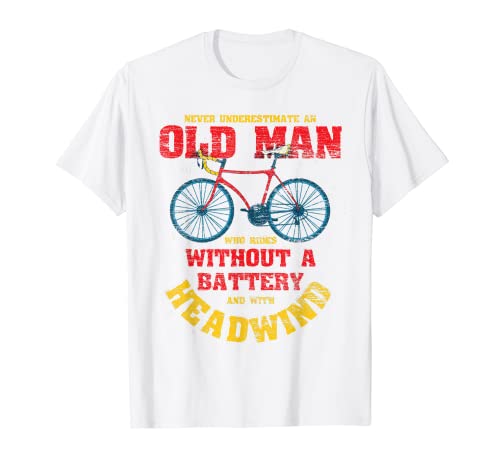 Herren Unterschätze nie einen Mann Bike Radfahrer Lustiges Fahrrad T-Shirt von Radler Moutainbike Rad Fahrrad Geschenk