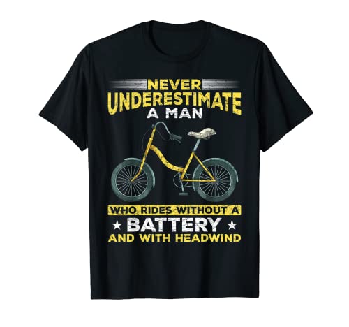 Herren Unterschätze nie einen Mann Radfahrer Lustiges Fahrrad T-Shirt von Radler Moutainbike Rad Fahrrad Geschenk
