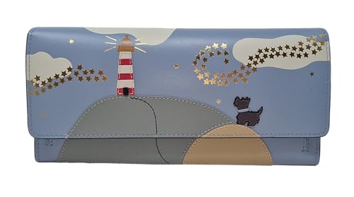 RADLEY Lighthouse Matinee Geldbörse mit Klappe, groß, Rauchblau, Schwarz , L, Klappe von Radley