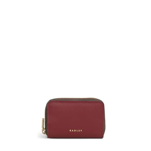 RADLEY London Beech Row - Colourblock Damen Leder Kleine Geldbörse mit Reißverschluss, Karminrot von Radley