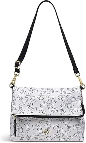 RADLEY London Damen-Umhängetasche mit Überschlag rund um die Uhr, aus recyceltem Polyester in natürlicher Kreidecreme von Radley
