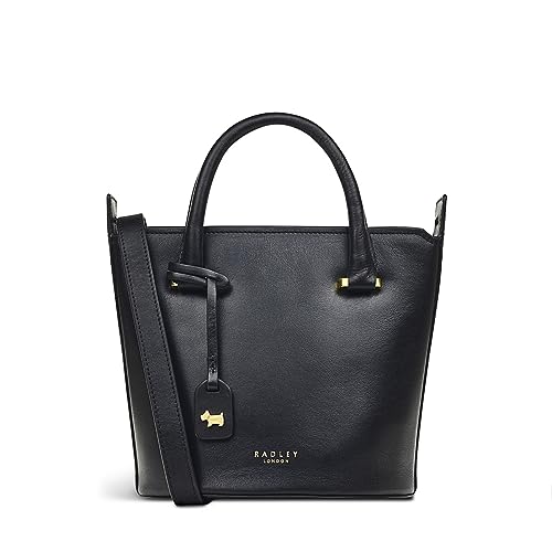 RADLEY London Golbourne Road Kleine Handtasche mit Reißverschluss für Damen, pflanzlich gegerbtes Leder, mit verstellbarem Schultergurt und Haltegriffen, Schwarz , Small von Radley