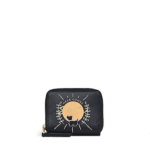 RADLEY London Here Comes The Sun Zip Around Geldbörse für Damen, aus glattem Leder, Geldbörse mit Reißverschluss und Kartenfächern innen und Münzfach mit Reißverschluss, Schwarz , S von Radley