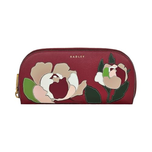 RADLEY London Liverpool Street Icon Geldbörse mit abstraktem Blumenmuster, Cranberry, Große Faltbörse von Radley