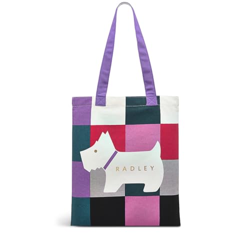 RADLEY London Patchwork – Responsible – Mittelgroße Canvas-Tragetasche, Elektrische Feige, Einheitsgröße von Radley