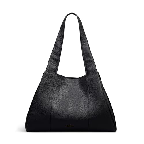 RADLEY London Stanhope Square Damen Leder Large Ziptop Shoulder Dark Oak, Schwarz , Large von Radley