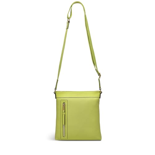 RADLEY London Zippy Damen-Umhängetasche, Leder, mit Reißverschluss, klein, Celery von Radley