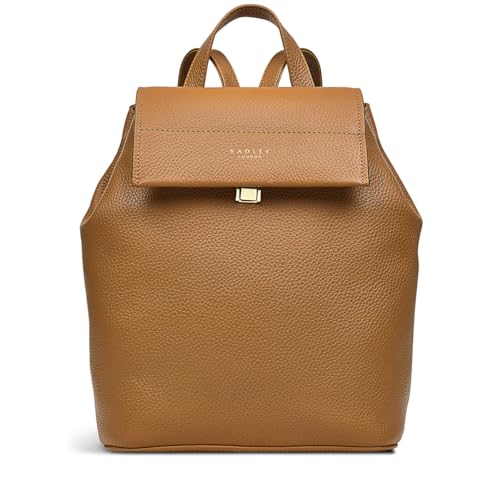 RADLEY Rivington Rucksack mit Flapover-Motiv, Größe M, caramel, Medium von Radley