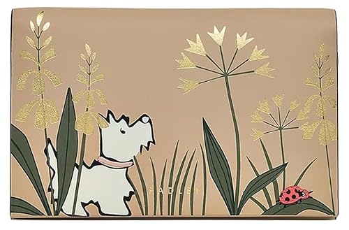 RADLEY Stone Garden Wanderer Medium Flapover Geldbörse Leder Hund Design von Radley