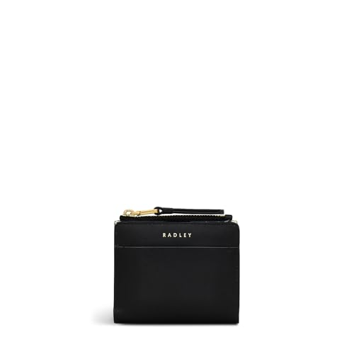 Radley London Liverpool Lane Protect Kleine Bifold Geldbörse für Damen mit RFID-Schutzfutter aus Glattleder, Schwarz , Zeitgenössisch von Radley