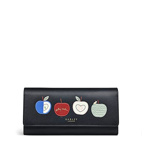 Radley London an Apple A Day Bifold Geldbörse für Damen, Leder-Geldbörse mit ausgeschnittenen Applikationen mit Goldfolien-Details, L, Klassisch von Radley