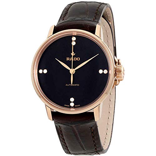 Rado Coupole Classic Damen-Armbanduhr Diamant 31.8mm Leder Automatik R22865755 von Rado