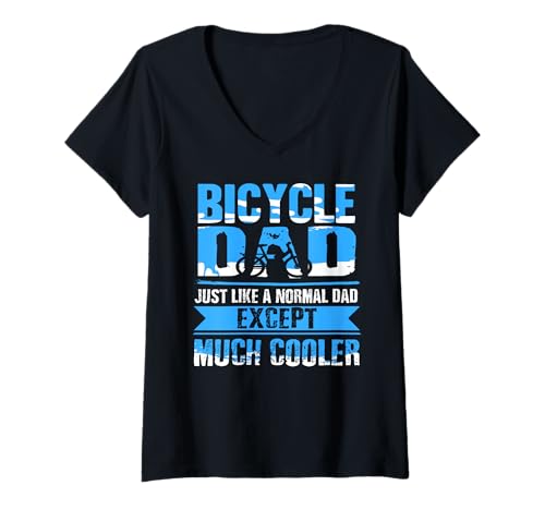 Damen Fahrrad Papa Lustiger Cooler Radfahren Humor Für Väter T-Shirt mit V-Ausschnitt Damen Fahrrad Papa Lustiger Cooler Radfahren Humor Für Väter T-Shirt mit V-Ausschnitt von Radsport Familienfans und Coole Papa-Enthusiasten