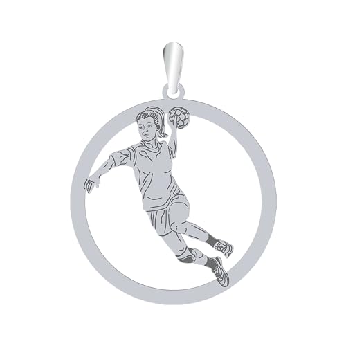 Anhänger Handball Silber GRAWER GRATIS, perlmutt_emailliert Anhänger Handball Silber GRAWER GRATIS, perlmutt_emailliert von Radziszewska