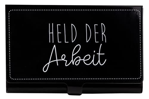 Räder Visitenkartenetui 'Held der Arbeit' - Schwarz, Buchstabenmuster, Kunststoff, Klassisch, Erwachsene, Visitenkarte, Hülle von Räder