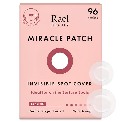 Rael Miracle Anti Pickel Patch Unsichtbar - Korean Skincare, Invisible Pimple Patches für das Gesicht, Hydrokolloid Akne Pflaster, Vegan, Tierversuchsfrei, 2 Größen (96 Stück) von Rael