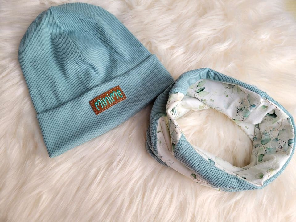 Handmade Set Mütze Und Schal Gr. 48-50 Neu Selbstgenäht von Raeuberling